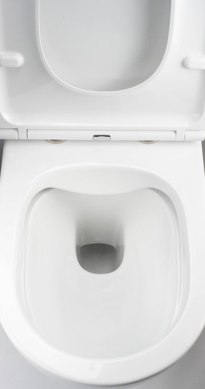 Deante ROUND Wand-WC inklusive WC-Sitz spülrandlos Weiß