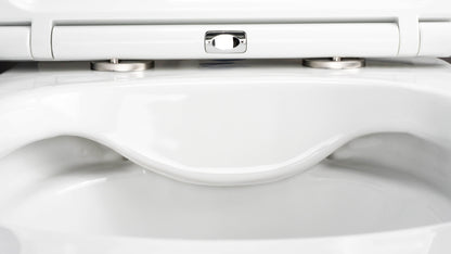 Deante ROUND Wand-WC inklusive WC-Sitz spülrandlos Weiß