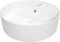 Deante ROUND Aufsatzwaschtisch mit Armaturenbank rund Ø 42 cm Weiß