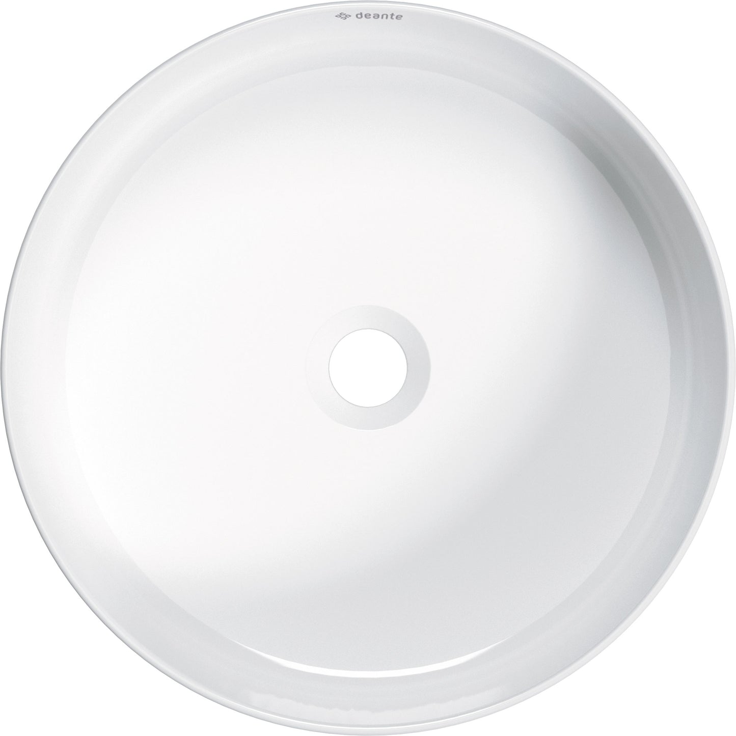 Deante ROUND Keramik-Aufsatzwaschtisch rund Ø 40 cm Weiß