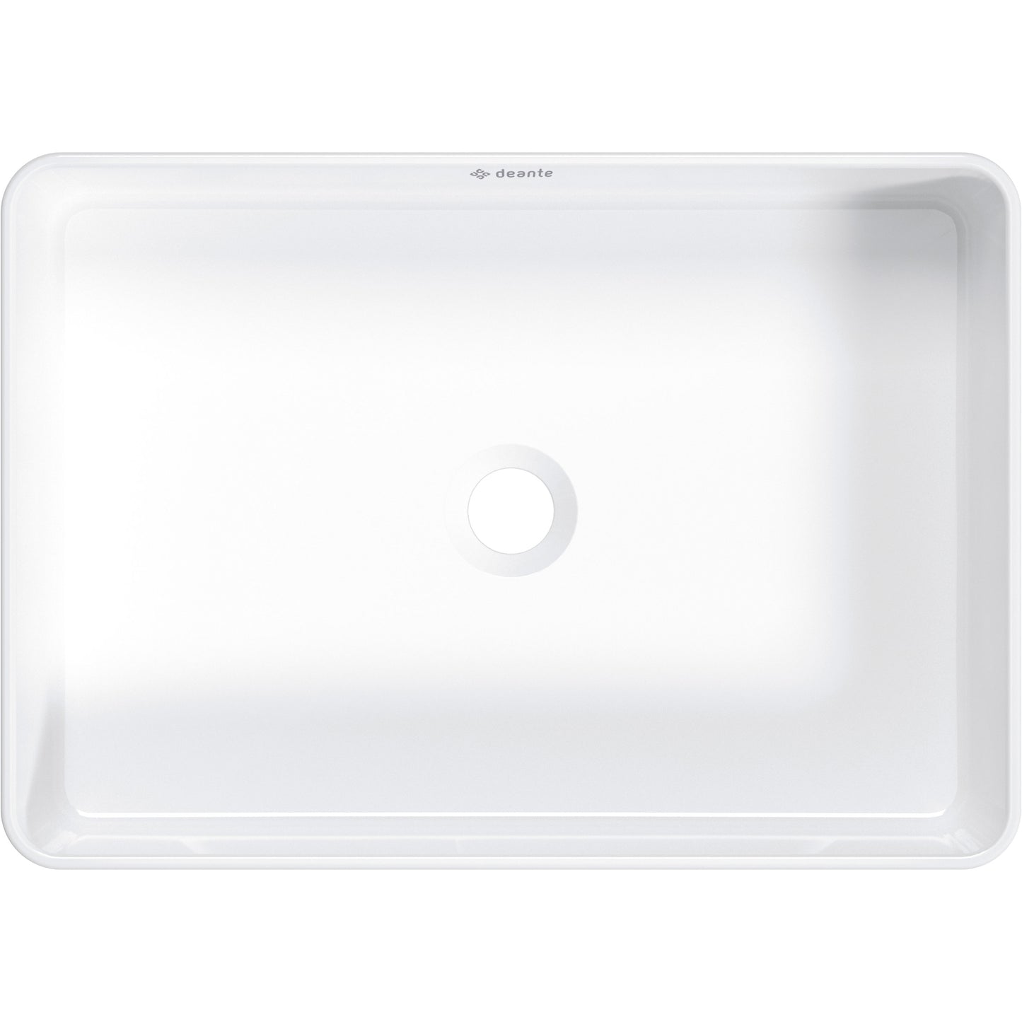 Deante SQUARE Keramik-Aufsatzwaschtisch rechteckig 50,5 x 35,5 cm Weiß