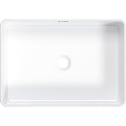 Deante SQUARE Keramik-Aufsatzwaschtisch rechteckig 50,5 x 35,5 cm Weiß