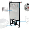 Deante BORO WC-Komplettset mit Unterputz-Vorwandelement (6-in-1) Weiß-Chrom