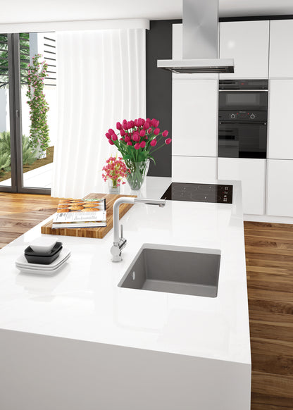 Deante CORDA Unterbau-Granitspüle 1-Becken 54 x 44 cm rechteckig Schwarz