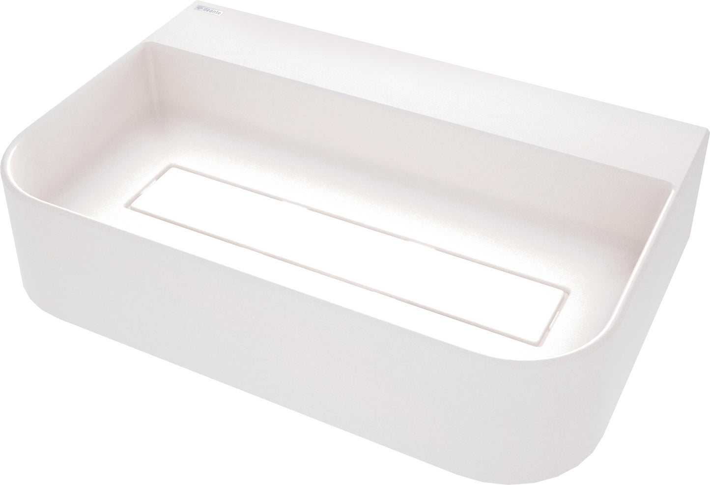 Deante ARNIKA Aufsatzwaschtisch mit Abflussabdeckung 60,5 x 40,5 cm Alabaster