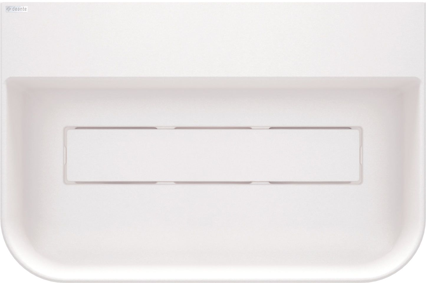 Deante ARNIKA Aufsatzwaschtisch mit Abflussabdeckung 60,5 x 40,5 cm Alabaster