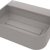 Deante ARNIKA Aufsatzwaschtisch mit Abflussabdeckung 50,5 x 40,5 cm Grau Metallic