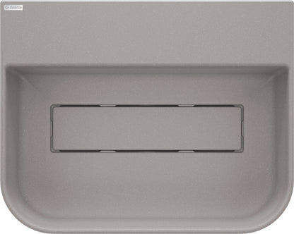 Deante ARNIKA Aufsatzwaschtisch mit Abflussabdeckung 50,5 x 40,5 cm Grau Metallic