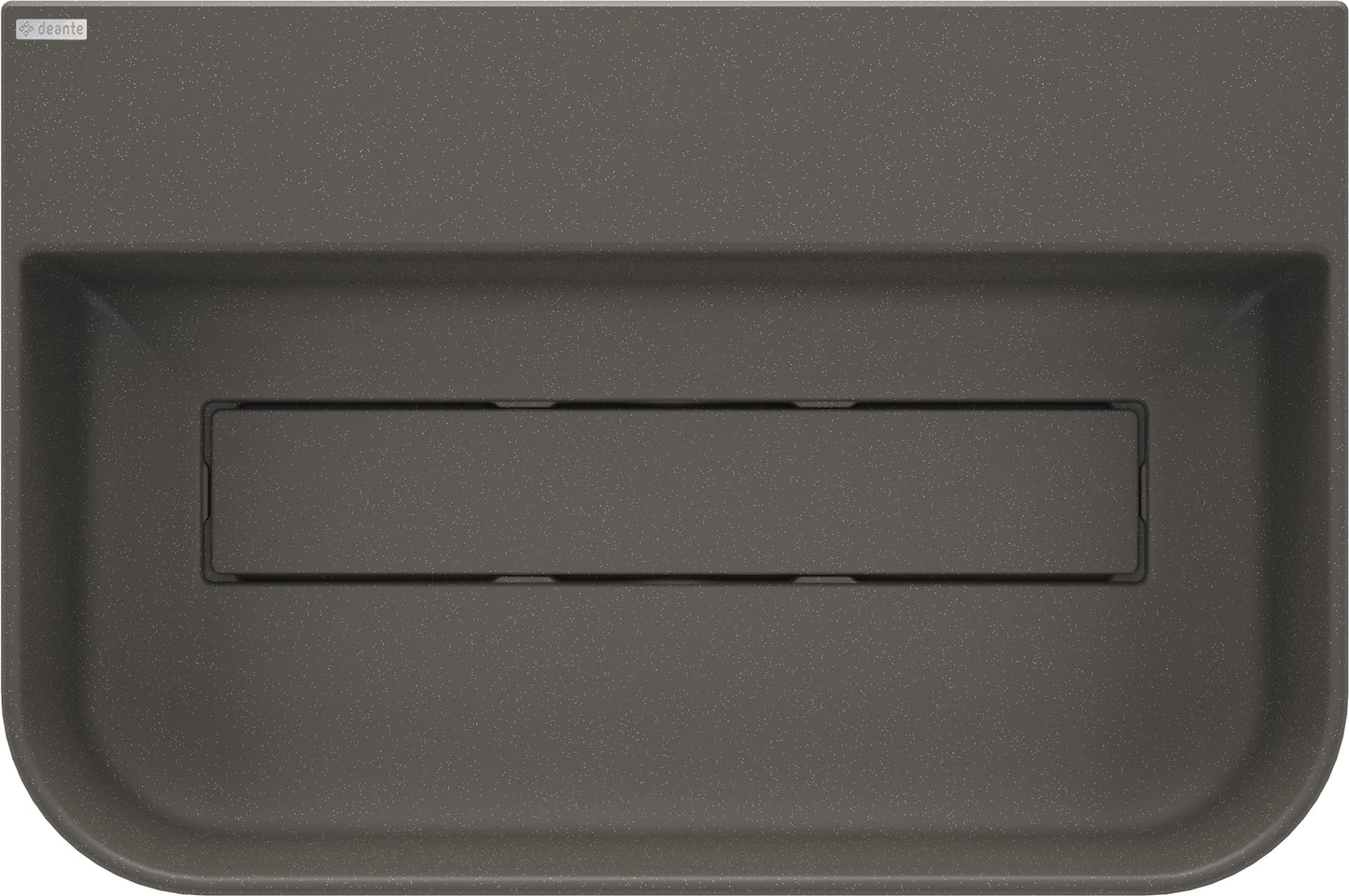 Deante ARNIKA Aufsatzwaschtisch mit Abflussabdeckung 60,5 x 40,5 cm Anthrazit Metallic