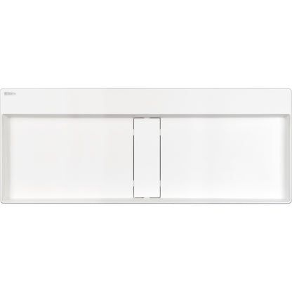 Deante BLUR Aufsatz-Doppelwaschtisch mit Abflussabdeckung 100 x 40 cm Alabaster