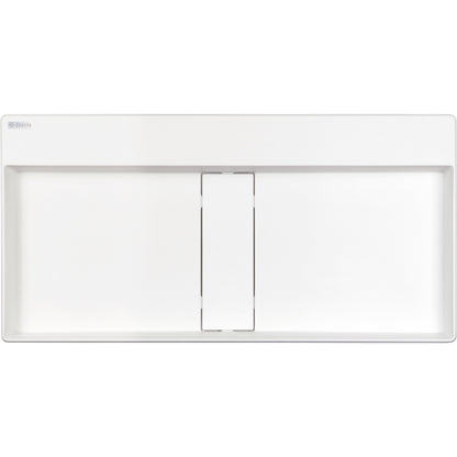 Deante BLUR Aufsatz-Doppelwaschtisch mit Abflussabdeckung 80 x 40 cm Alabaster