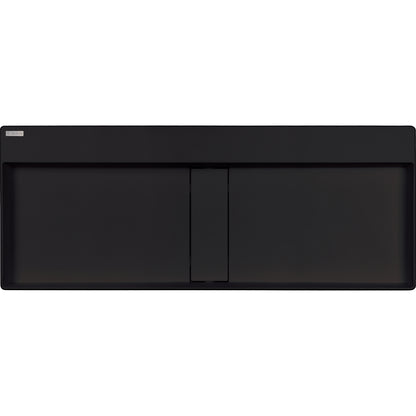 Deante BLUR Aufsatz-Doppelwaschtisch mit Abflussabdeckung 100 x 40 cm Schwarz