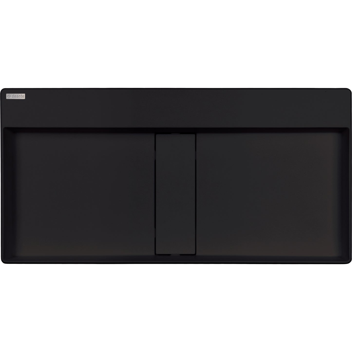 Deante BLUR Aufsatz-Doppelwaschtisch mit Abflussabdeckung 80 x 40 cm Schwarz