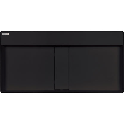Deante BLUR Aufsatz-Doppelwaschtisch mit Abflussabdeckung 80 x 40 cm Schwarz