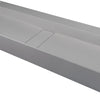 Deante BLUR Aufsatz-Doppelwaschtisch mit Abflussabdeckung 100 x 40 cm Grau Metallic
