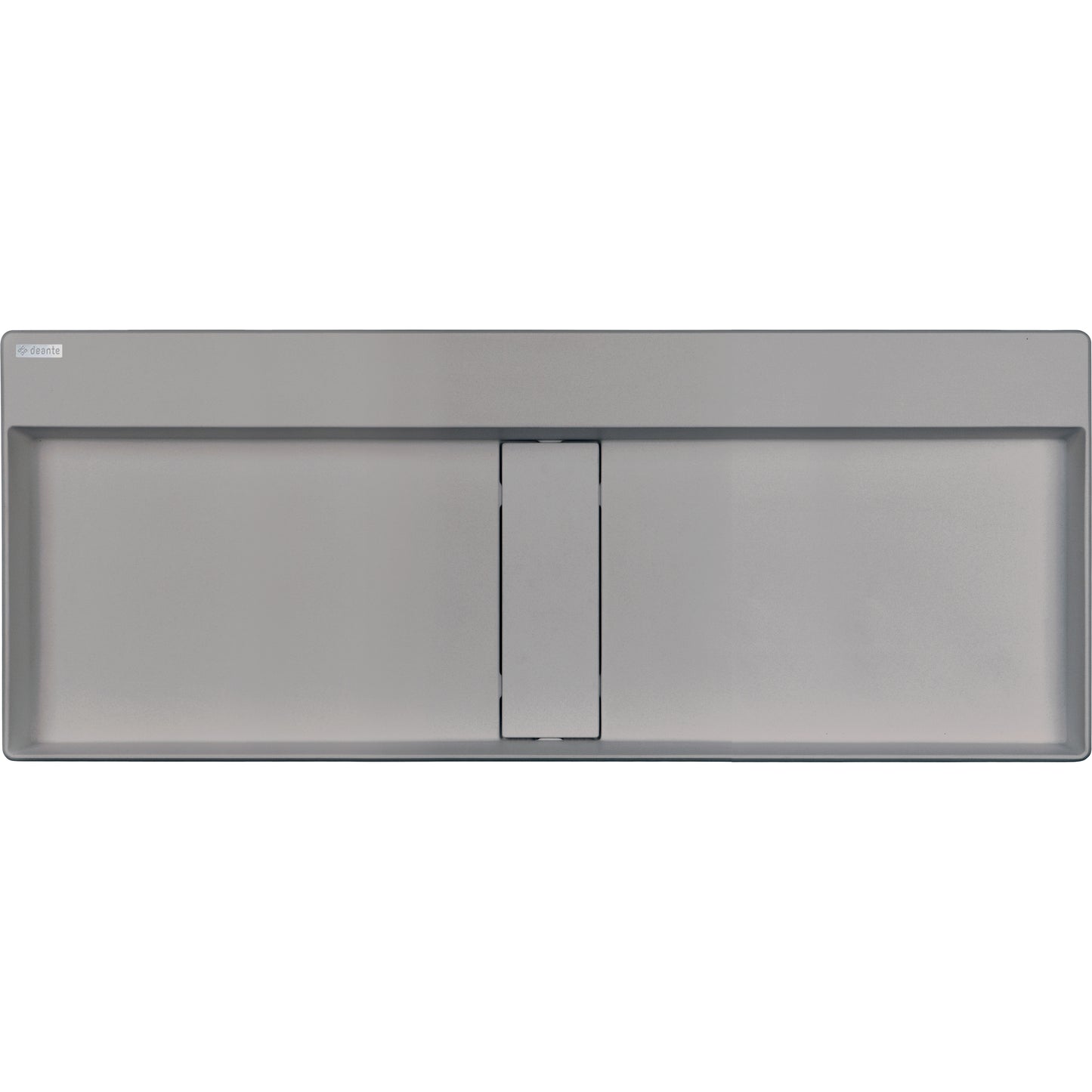 Deante BLUR Aufsatz-Doppelwaschtisch mit Abflussabdeckung 100 x 40 cm Grau Metallic