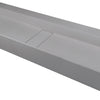 Deante BLUR Aufsatz-Doppelwaschtisch mit Abflussabdeckung 120 x 40 cm Grau Metallic