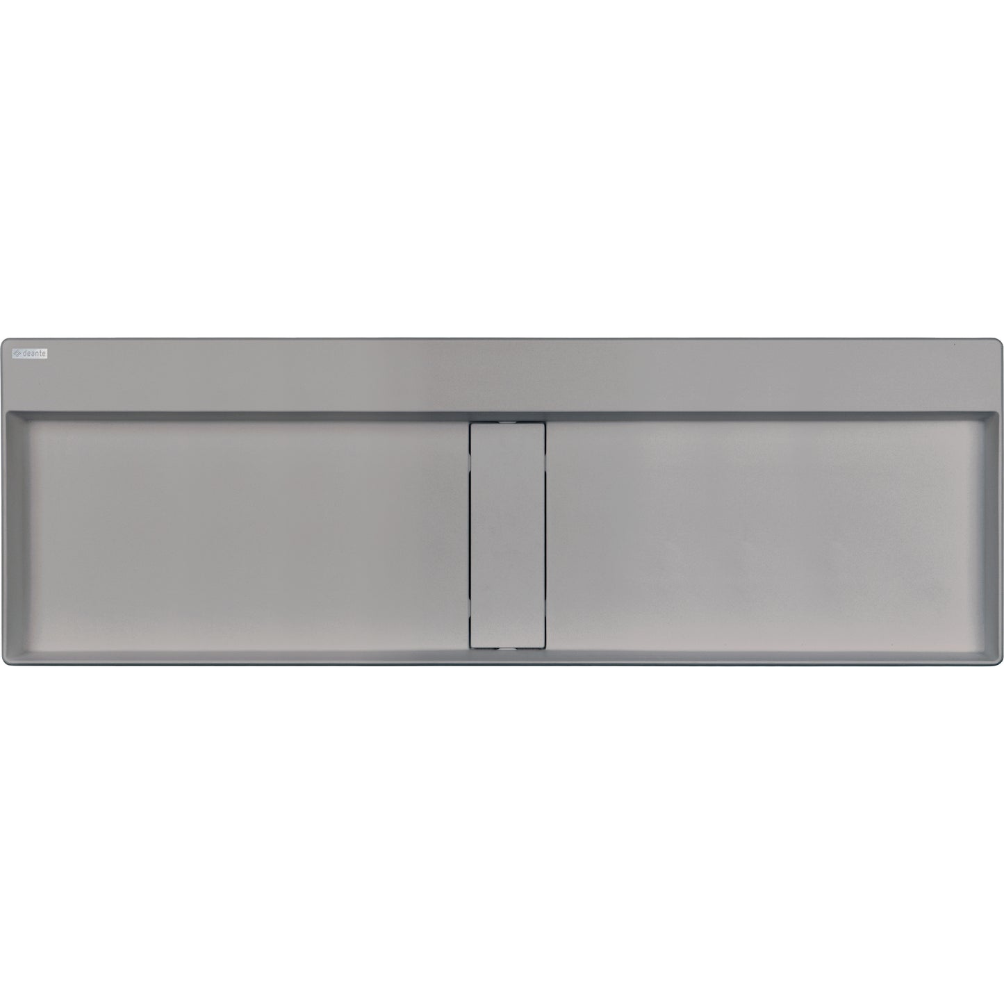 Deante BLUR Aufsatz-Doppelwaschtisch mit Abflussabdeckung 120 x 40 cm Grau Metallic
