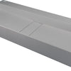 Deante BLUR Aufsatz-Doppelwaschtisch mit Abflussabdeckung 80 x 40 cm Grau Metallic