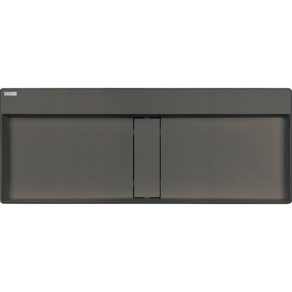 Deante BLUR Aufsatz-Doppelwaschtisch mit Abflussabdeckung 100 x 40 cm Anthrazit Metallic