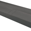 Deante BLUR Aufsatz-Doppelwaschtisch mit Abflussabdeckung 120 x 40 cm Anthrazit Metallic