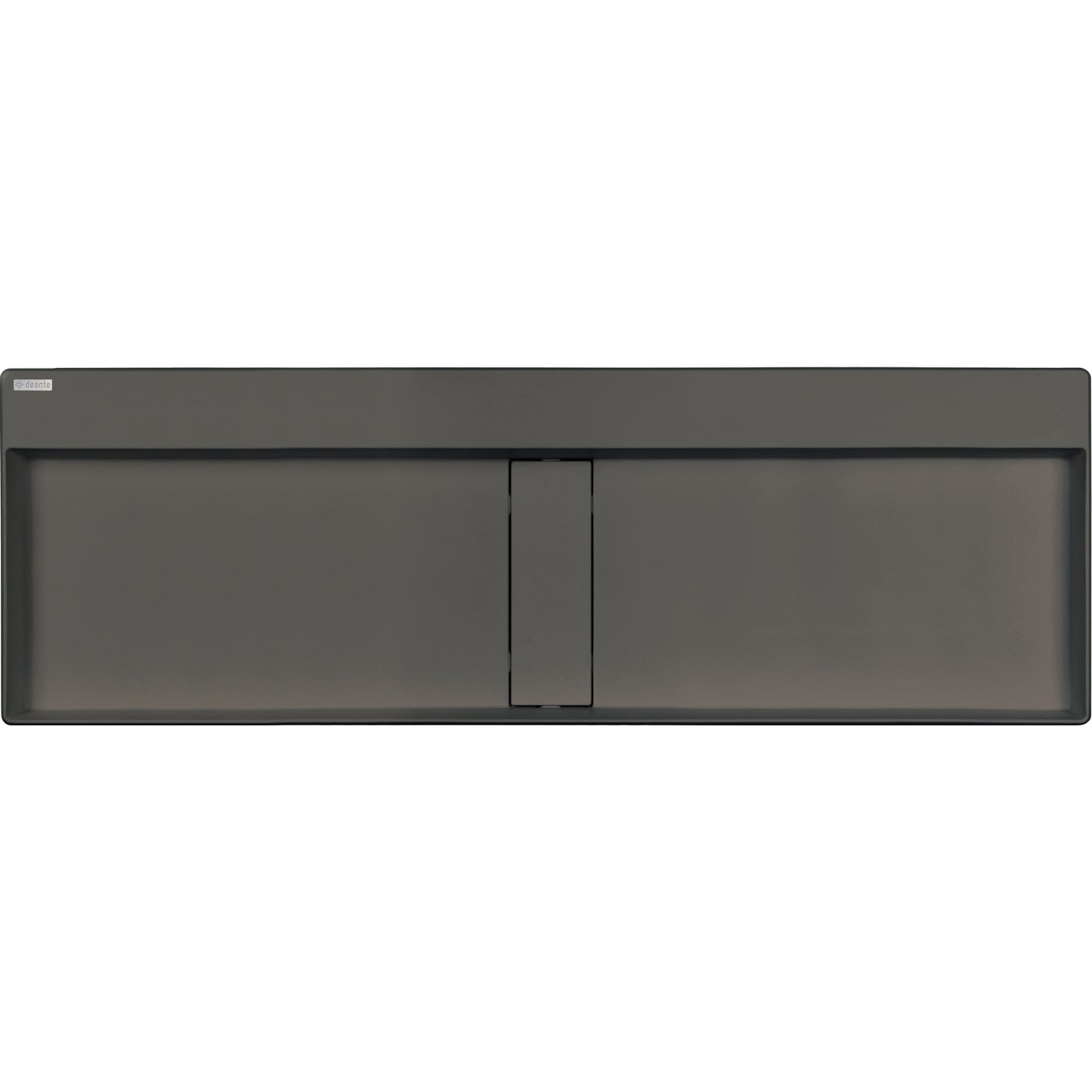 Deante BLUR Aufsatz-Doppelwaschtisch mit Abflussabdeckung 120 x 40 cm Anthrazit Metallic