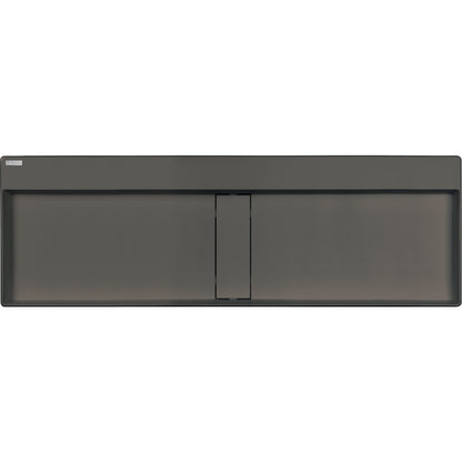 Deante BLUR Aufsatz-Doppelwaschtisch mit Abflussabdeckung 120 x 40 cm Anthrazit Metallic