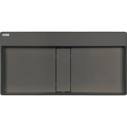 Deante BLUR Aufsatz-Doppelwaschtisch mit Abflussabdeckung 80 x 40 cm Anthrazit Metallic