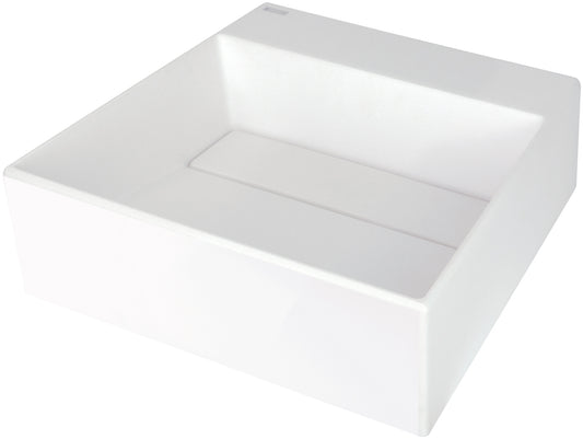 Deante CORREO Aufsatzwaschbecken mit Abflussabdeckung 40 x 40 cm Alabaster