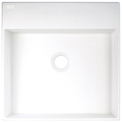 Deante CORREO Granit-Aufsatzwaschtisch mit Armaturenbank 40 x 40 cm Alabaster