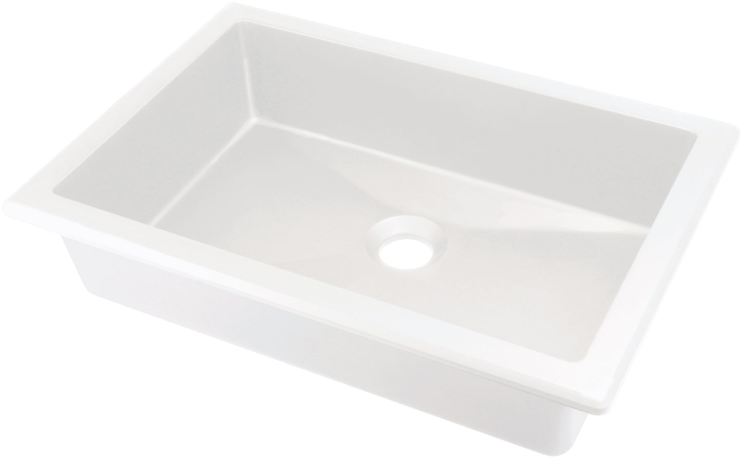 Deante CORREO Einbau- & Unterbauwaschbecken Granit 35 x 50 cm Alabaster