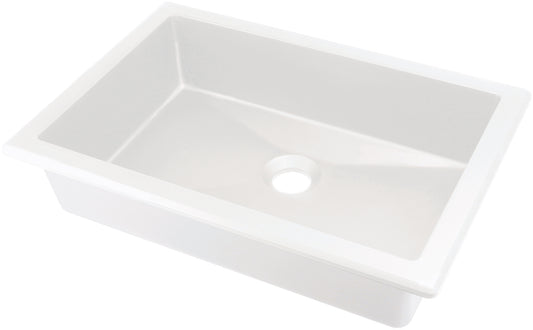 Deante CORREO Einbau- & Unterbauwaschbecken Granit 35 x 50 cm Alabaster