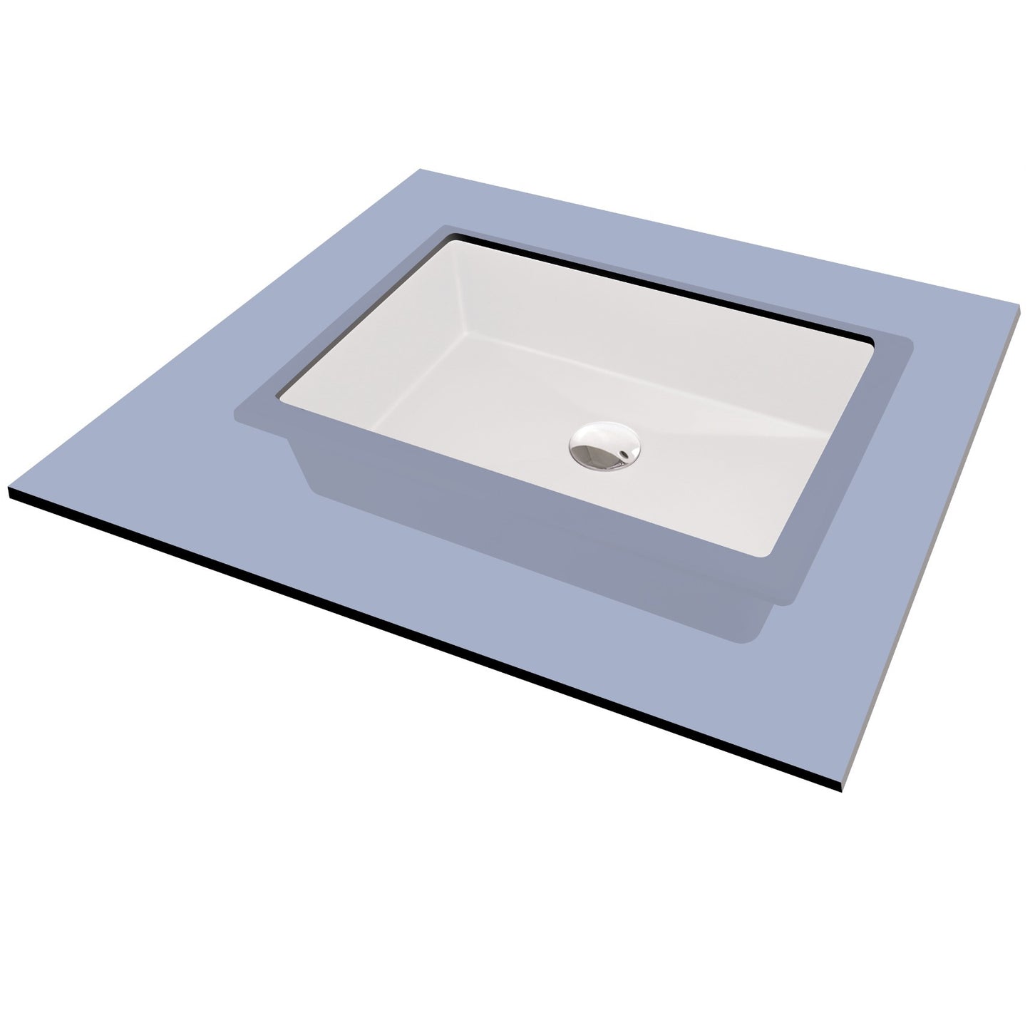 Deante CORREO Einbau- & Unterbauwaschbecken Granit 35 x 50 cm Alabaster