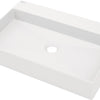 Deante CORREO Granit-Aufsatzwaschtisch mit Armaturenbank 60 x 40 cm Alabaster