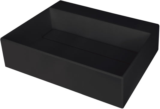 Deante CORREO Aufsatzwaschbecken mit Abflussabdeckung 50 x 40 cm Schwarz