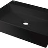 Deante CORREO Granit-Aufsatzwaschtisch mit Armaturenbank 50 x 40 cm Schwarz