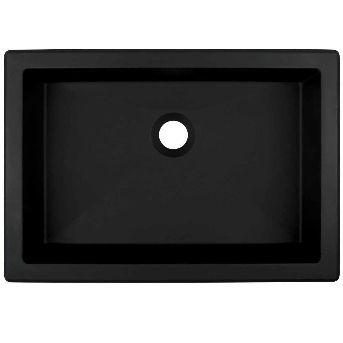 Deante CORREO Einbau- & Unterbauwaschbecken Granit 35 x 50 cm Schwarz