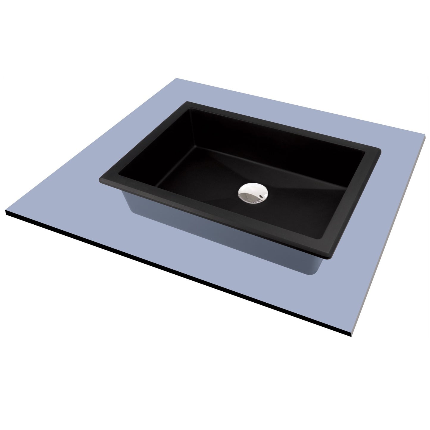 Deante CORREO Einbau- & Unterbauwaschbecken Granit 35 x 50 cm Schwarz