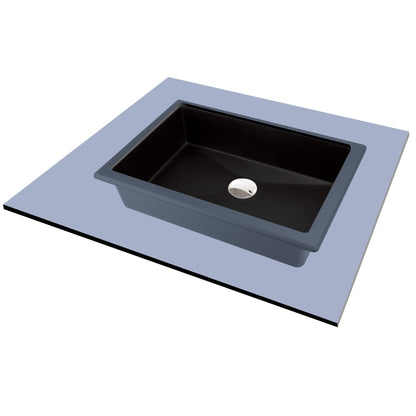 Deante CORREO Einbau- & Unterbauwaschbecken Granit 35 x 50 cm Schwarz