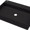 Deante CORREO Granit-Aufsatzwaschtisch mit Armaturenbank 60 x 40 cm Schwarz