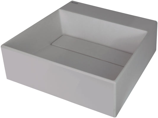 Deante CORREO Aufsatzwaschbecken mit Abflussabdeckung 40 x 40 cm Grau Metallic