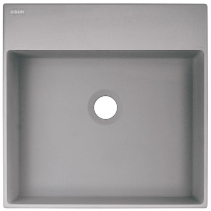 Deante CORREO Granit-Aufsatzwaschtisch mit Armaturenbank 40 x 40 cm Grau Metallic