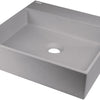 Deante CORREO Granit-Aufsatzwaschtisch mit Armaturenbank 40 x 40 cm Grau Metallic