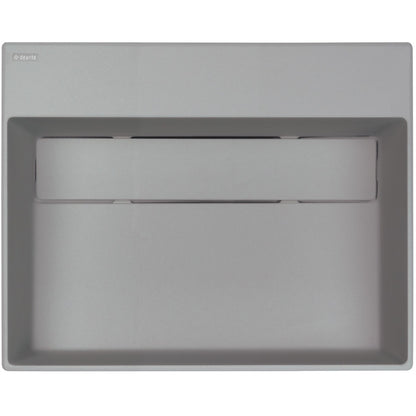 Deante CORREO Aufsatzwaschbecken mit Abflussabdeckung 50 x 40 cm Grau Metallic