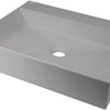 Deante CORREO Granit-Aufsatzwaschtisch mit Armaturenbank 50 x 40 cm Grau Metallic