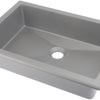 Deante CORREO Einbau- & Unterbauwaschbecken Granit 35 x 50 cm Grau Metallic