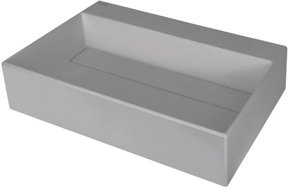 Deante CORREO Aufsatzwaschbecken mit Abflussabdeckung 60 x 40 cm Grau Metallic
