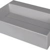 Deante CORREO Aufsatzwaschbecken mit Abflussabdeckung 60 x 40 cm Grau Metallic