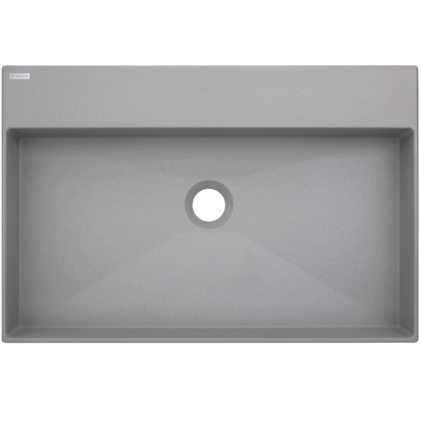 Deante CORREO Granit-Aufsatzwaschtisch mit Armaturenbank 60 x 40 cm Grau Metallic