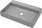 Deante CORREO Granit-Aufsatzwaschtisch mit Armaturenbank 60 x 40 cm Grau Metallic